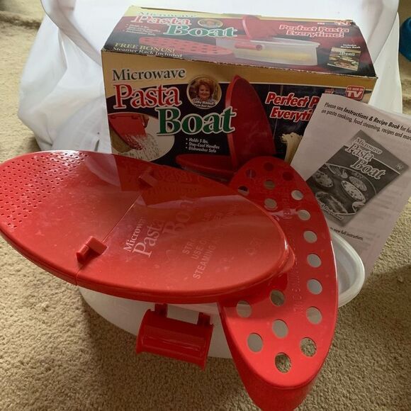 Microwave Pasta Boat Tele Brands Pasta Cooker - Picture 1 of 6